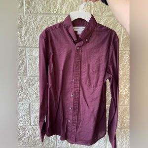 Men’s Maroon Button Down Shirt Slim Fit Old Navy